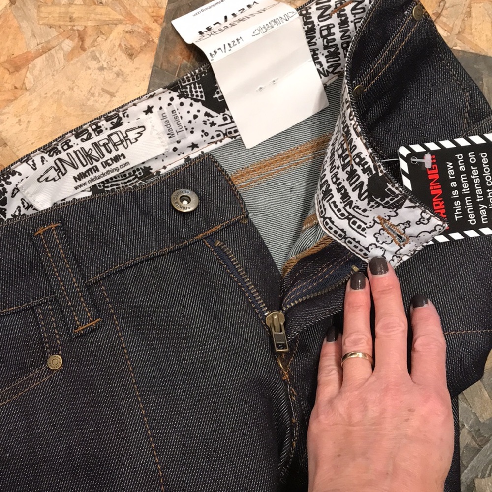 Vintage deadstock NWT Nikita dark denim jeans - Picture 5 of 6
